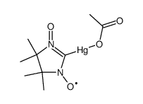 2-(acetoxymercuri)tetramethyl-2-imidazolin-1-yloxy-3-oxide结构式