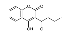 3-Butanoyl-4-hydroxycoumarin Structure