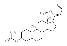 [17-(1-methoxy-3-oxo-prop-1-enyl)-10,13-dimethyl-2,3,4,5,6,7,8,9,11,12,14,15,16,17-tetradecahydro-1H-cyclopenta[a]phenanthren-3-yl] acetate结构式