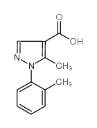 5-甲基-1-(2-甲基苯基)吡唑-4-羧酸结构式