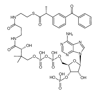 (R)-Ketoprofenoyl-CoA结构式