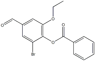 2-bromo-6-ethoxy-4-formylphenyl benzoate结构式