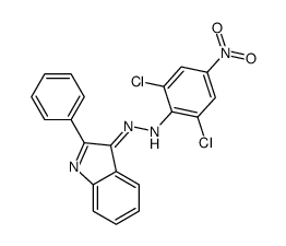 2,6-dichloro-4-nitro-N-[(2-phenylindol-3-ylidene)amino]aniline结构式