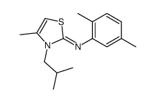 N-(2,5-dimethylphenyl)-4-methyl-3-(2-methylpropyl)-1,3-thiazol-2-imine Structure