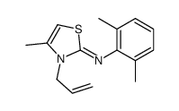N-(2,6-dimethylphenyl)-4-methyl-3-prop-2-enyl-1,3-thiazol-2-imine结构式
