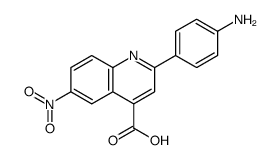 2-(4-aminophenyl)-6-nitroquinoline-4-carboxylic acid Structure