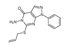 5-amino-1-phenyl-6-prop-2-enylsulfanylpyrazolo[3,4-d]pyrimidin-4-one Structure