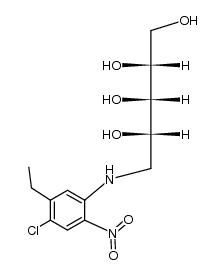 2-Nitro-4-chlor-5-ethyl-N-D-ribitylamin结构式