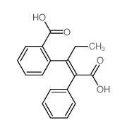 2-(1-carboxy-1-phenyl-but-1-en-2-yl)benzoic acid结构式