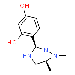 1,3-Benzenediol, 4-[(2R,5S)-5,6-dimethyl-1,3,6-triazabicyclo[3.1.0]hex-2-yl]-, rel- (9CI)结构式