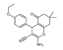 2-amino-4-(4-ethoxyphenyl)-7,7-dimethyl-5-oxo-6,8-dihydro-4H-chromene-3-carbonitrile结构式