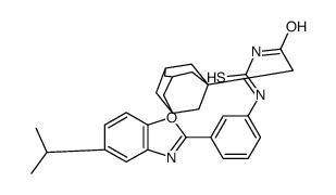 2-(1-adamantyl)-N-[[3-(5-propan-2-yl-1,3-benzoxazol-2-yl)phenyl]carbamothioyl]acetamide Structure