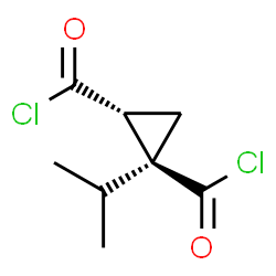 1,2-Cyclopropanedicarbonyl dichloride, 1-(1-methylethyl)-, trans- (9CI) Structure