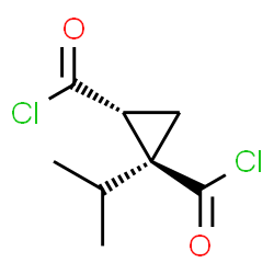 1,2-Cyclopropanedicarbonyl dichloride, 1-(1-methylethyl)-, trans- (9CI) structure