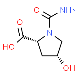 D-Proline, 1-(aminocarbonyl)-4-hydroxy-, cis- (9CI) structure