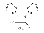 3,3-dimethyl-1,4-diphenyl-azetidin-2-one structure