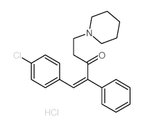 1-Penten-3-one,1-(4-chlorophenyl)-2-phenyl-5-(1-piperidinyl)-, hydrochloride (1:1) structure