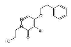 4-bromo-2-(2-hydroxyethyl)-5-(2-phenylethoxy)pyridazin-3-one Structure