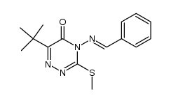 4-benzylideneamino-6-tert-butyl-3-methylsulfanyl-4H-[1,2,4]triazin-5-one Structure