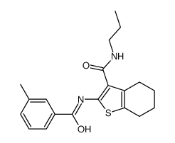 2-[(3-methylbenzoyl)amino]-N-propyl-4,5,6,7-tetrahydro-1-benzothiophene-3-carboxamide结构式