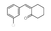 (2Z)-2-[(3-chlorophenyl)methylidene]cyclohexan-1-one结构式