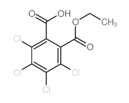 1, 2-Benzenedicarboxylic acid, 3,4,5,6-tetrachloro-, monoethyl ester Structure