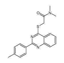 Acetamide, N,N-dimethyl-2-[[2-(4-methylphenyl)-4-quinazolinyl]thio]- (9CI)结构式