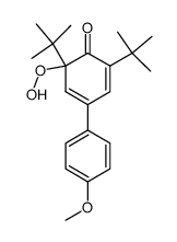 2,6-Di-tert-butyl-6-hydroperoxy-4-(4-methoxy-phenyl)-cyclohexa-2,4-dienone结构式