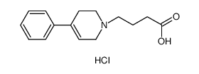 4-(4-phenyl-1,2,3,6-tetrahydropyridin-1-yl) butanoic acid hydrochloride Structure