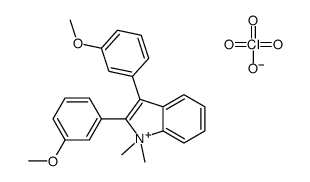 2,3-bis(3-methoxyphenyl)-1,1-dimethylindol-1-ium,perchlorate Structure