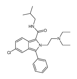 5-Chlor-2-<2-(diethylamino)ethyl>-3-phenylisoindol-1-carbonsaeure-isobutylamid Structure