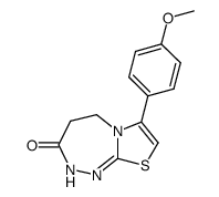 7-(4-methoxy-phenyl)-4,5-dihydro-2H-thiazolo[2,3-c][1,2,4]triazepin-3-one结构式