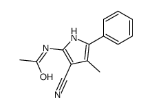 N-(3-cyano-4-methyl-5-phenyl-1H-pyrrol-2-yl)acetamide结构式