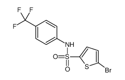 5-bromo-N-[4-(trifluoromethyl)phenyl]thiophene-2-sulfonamide结构式