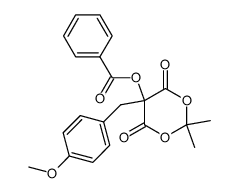 5-benzoyloxy-5-(4-methoxy-benzyl)-2,2-dimethyl-[1,3]dioxane-4,6-dione结构式