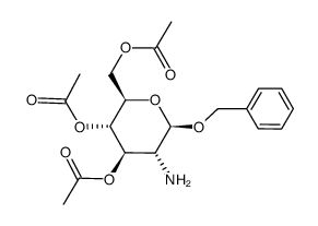 benzyl 3,4,6-tri-O-acetyl-2-amino-2-deoxy-β-D-glucopyranoside结构式