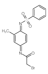 Acetamide,2-bromo-N-[3-methyl-4-[(phenylsulfonyl)imino]-2,5-cyclohexadien-1-ylidene]-结构式