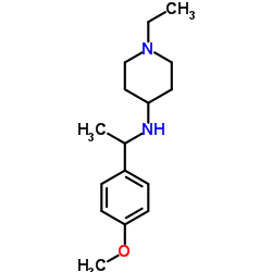 1-Ethyl-N-[1-(4-methoxyphenyl)ethyl]-4-piperidinamine结构式