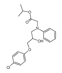 {[3-(4-Chloro-phenoxy)-2-hydroxy-propyl]-phenyl-amino}-acetic acid isopropyl ester结构式
