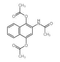 (2-acetamido-4-acetyloxy-naphthalen-1-yl) acetate structure