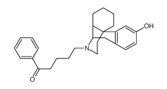 (-)-17-(4-Benzoylbutyl)morphinan-3-ol结构式