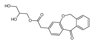 2,3-dihydroxypropyl 2-(11-oxo-6H-benzo[c][1]benzoxepin-3-yl)acetate结构式