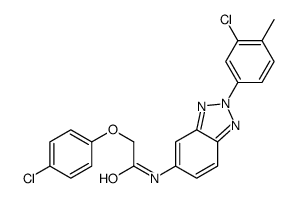 N-[2-(3-chloro-4-methylphenyl)benzotriazol-5-yl]-2-(4-chlorophenoxy)acetamide结构式