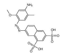 7-[(4-amino-2-methoxy-5-methylphenyl)azo]naphthalene-1,3-disulphonic acid structure