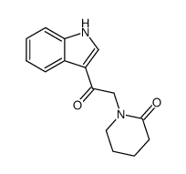 1-[2-(1H-indol-3-yl)-2-oxoethyl]-2-piperidinone结构式