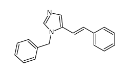 1-benzyl-5-(2-phenylethenyl)imidazole结构式