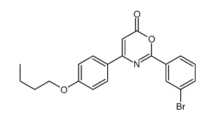 2-(3-bromophenyl)-4-(4-butoxyphenyl)-1,3-oxazin-6-one结构式