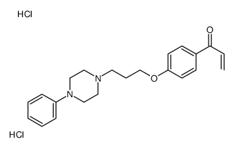 1-[4-[3-(4-phenylpiperazin-1-yl)propoxy]phenyl]prop-2-en-1-one,dihydrochloride结构式