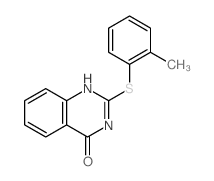 2-(2-methylphenyl)sulfanyl-1H-quinazolin-4-one结构式