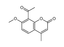 8-acetyl-7-methoxy-4-methylchromen-2-one结构式